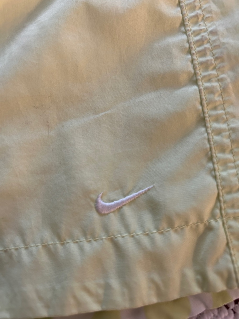 Nike Pale Yellow Jacket with Light Pink Swoosh